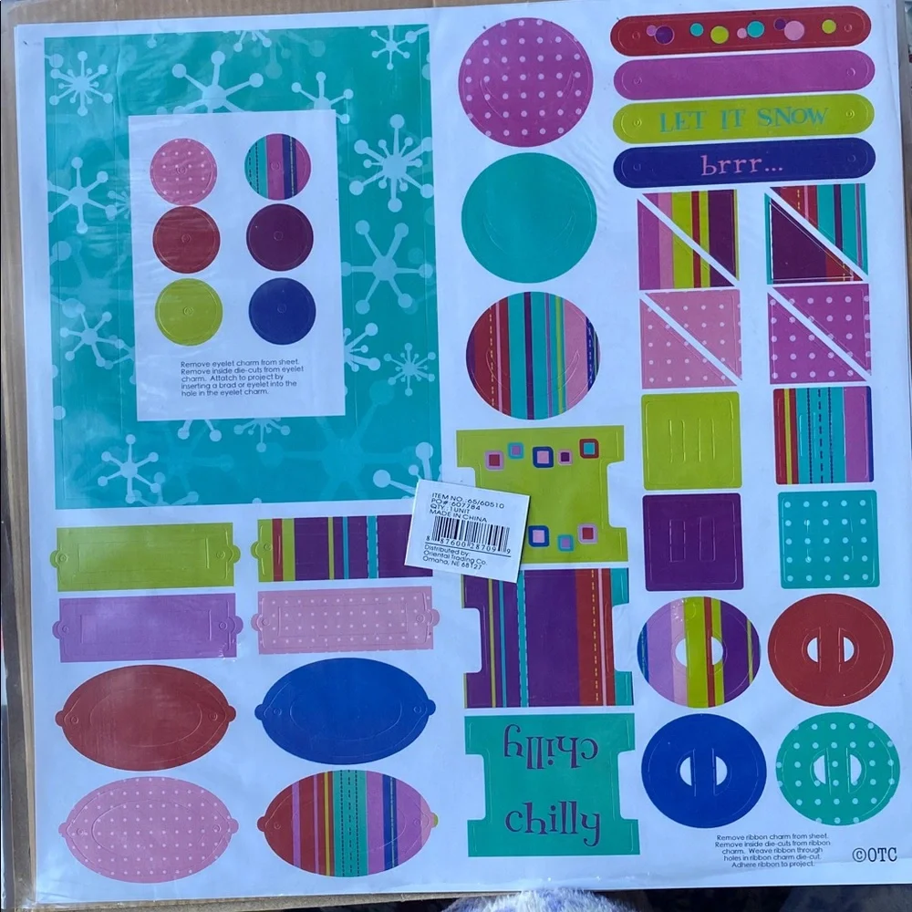 Christmas Junk Journal Kit Scrapbook Paper Ribbons Embellishments Craft Bundle